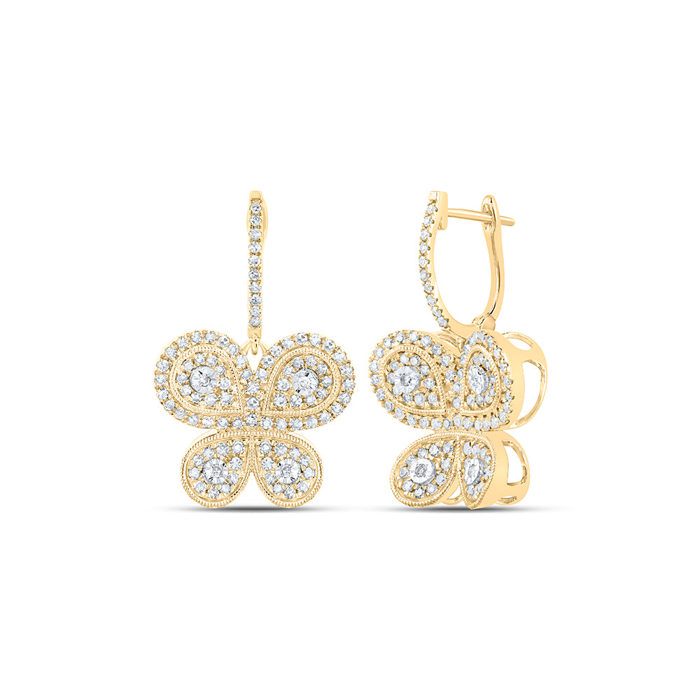 7/8CTW-DIA NK BUTTERFLY EARRING