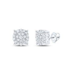 1/2CT-DIA P1 ROUND EARRING
