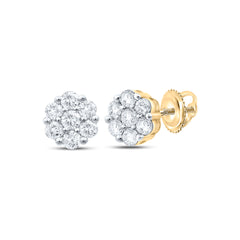 1CTW-DIA P1 FLOWER EARRING