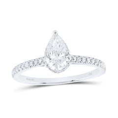 1CTW-DIA ANA M 3/4CT-PEAR ENGAGEMENT RING