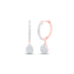 3/8CTW-DIA NK HOOPS DANGLING EARRING