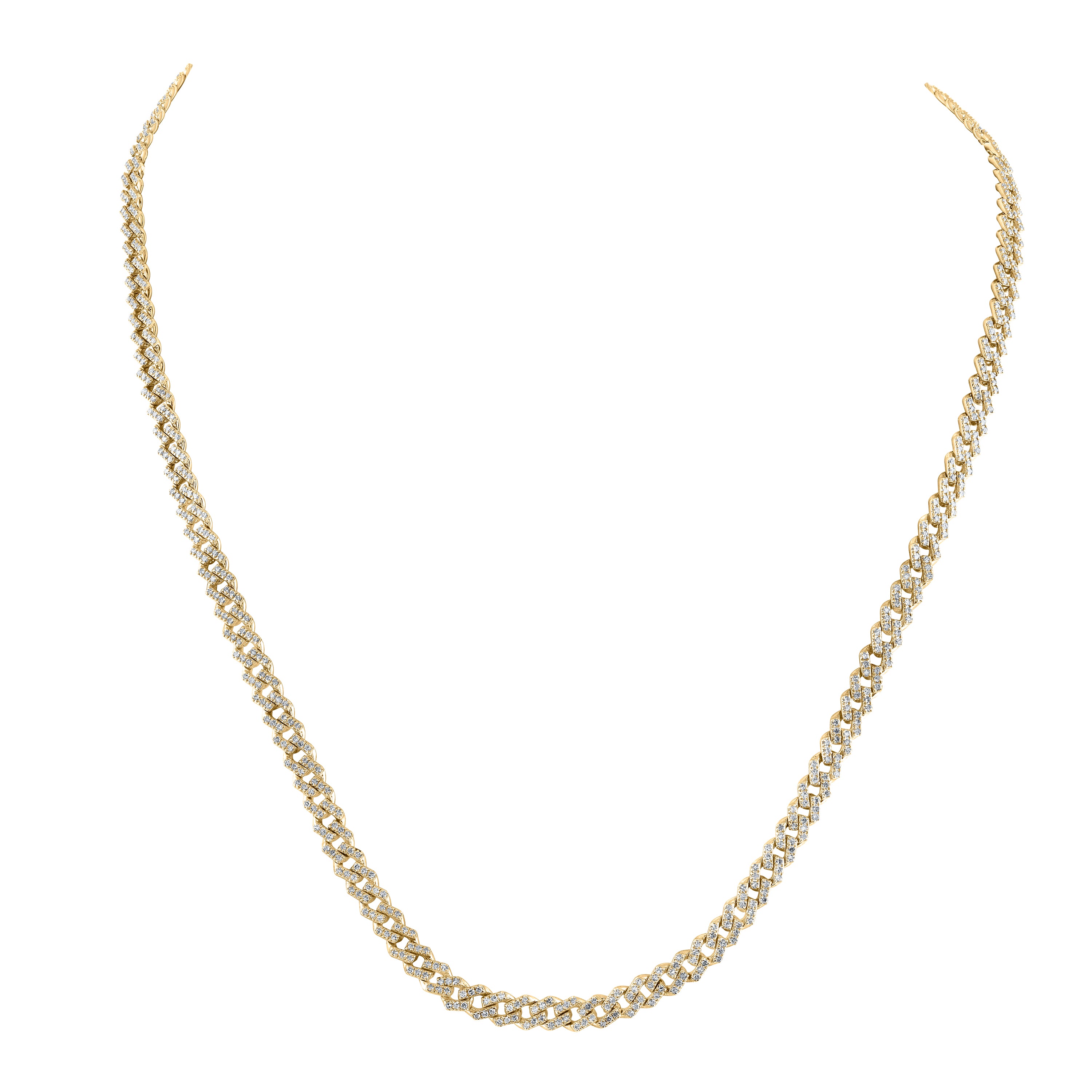 3 1/2CTW-DIA NK (5MM) MENS CHAIN (18 INCH)