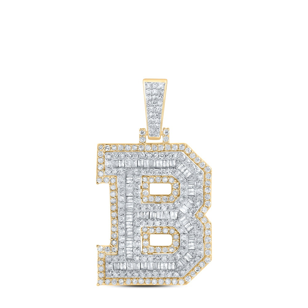 1CTW-DIA P1 INITIAL "B" MENS PENDANT