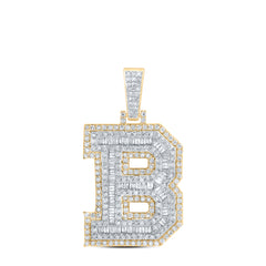 1CTW-DIA P1 INITIAL "B" MENS PENDANT