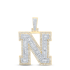 1 CTW-DIA P1 INITIAL "N" MENS PENDANT