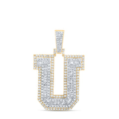 7/8CTW-DIA P1 INITIAL "U" MENS PENDANT