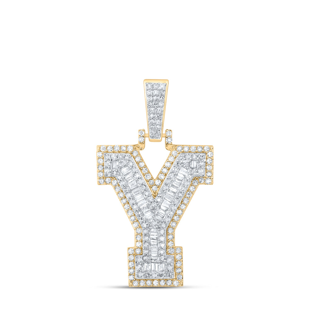5/8CTW-DIA P1 INITIAL "Y" MENS PENDANT