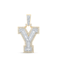 5/8CTW-DIA P1 INITIAL "Y" MENS PENDANT