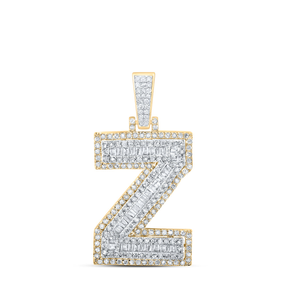 3/4CTW-DIA P1 INITIAL "Z" MENS PENDANT