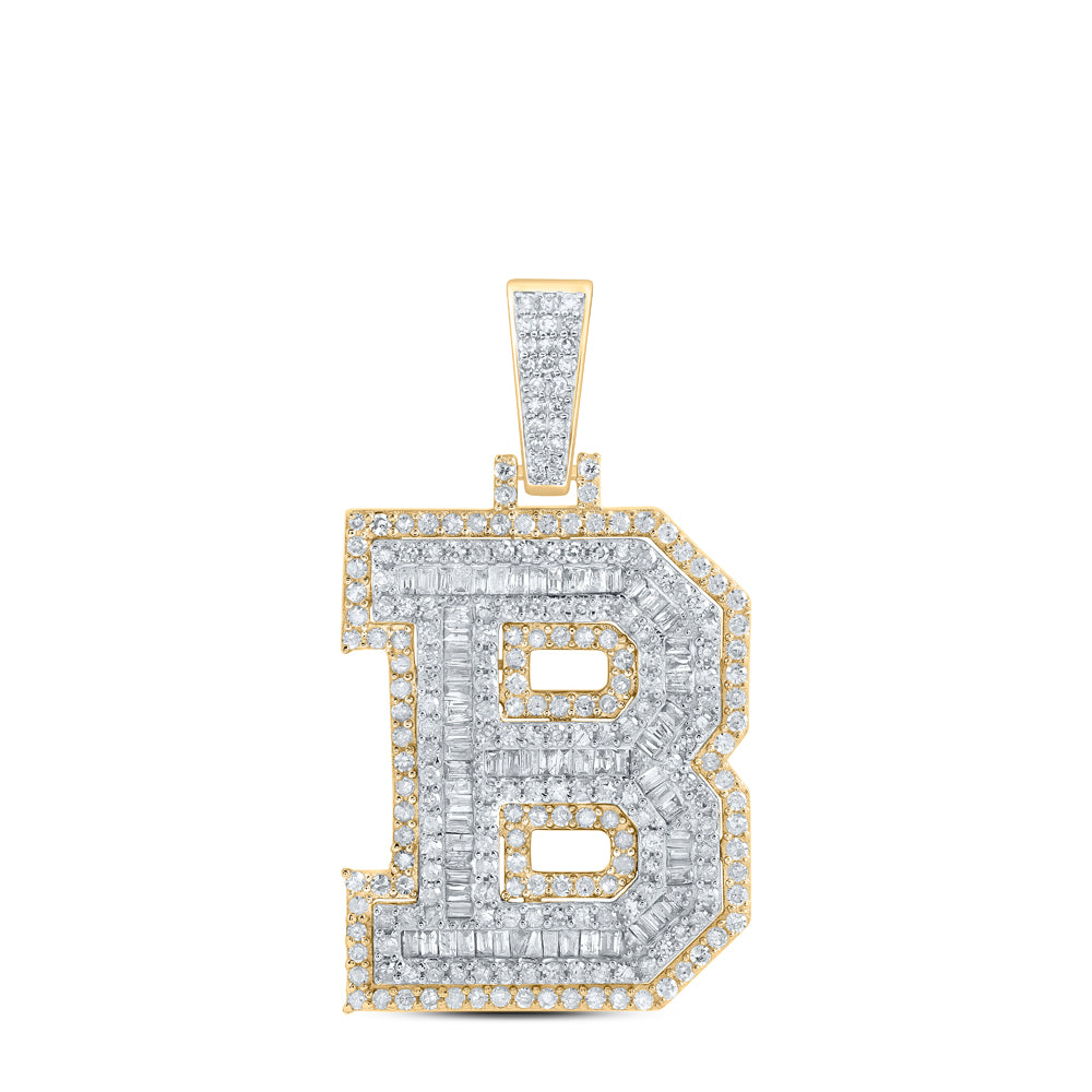 1 3/8CTW-DIA P1 INITIAL "B" MENS PENDANT