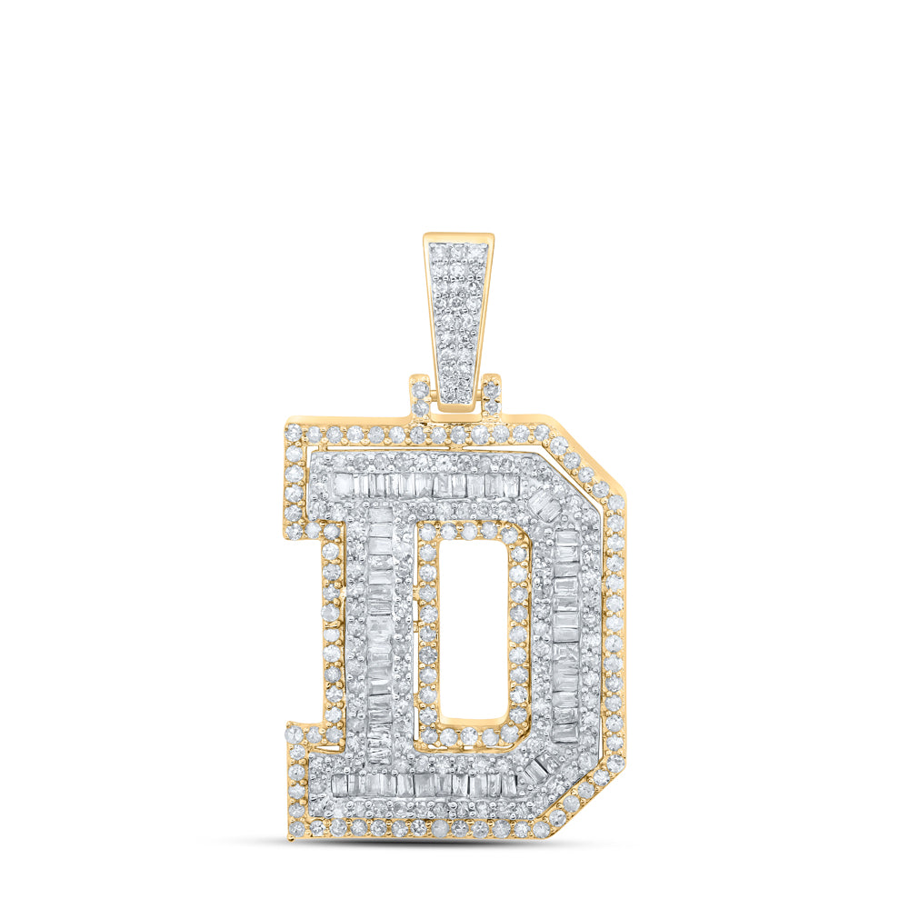1 1/3CTW-DIA P1 INITIAL "D" MENS PENDANT