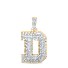 1 1/3CTW-DIA P1 INITIAL "D" MENS PENDANT