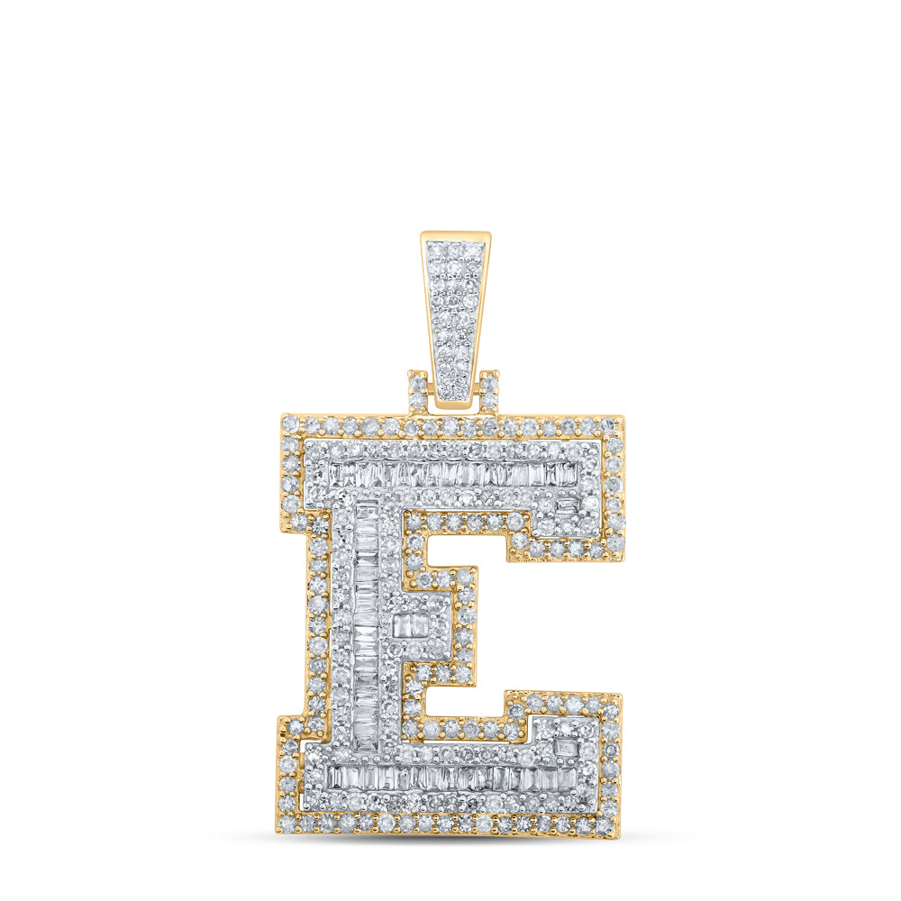 1 1/4CTW-DIA P1 INITIAL "E" MENS PENDANT