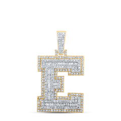 1 1/4CTW-DIA P1 INITIAL "E" MENS PENDANT