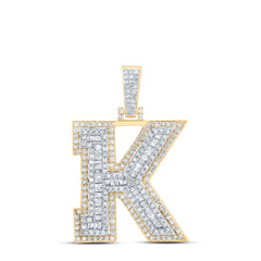 1CTW-DIA P1 INITIAL "K" MENS PENDANT