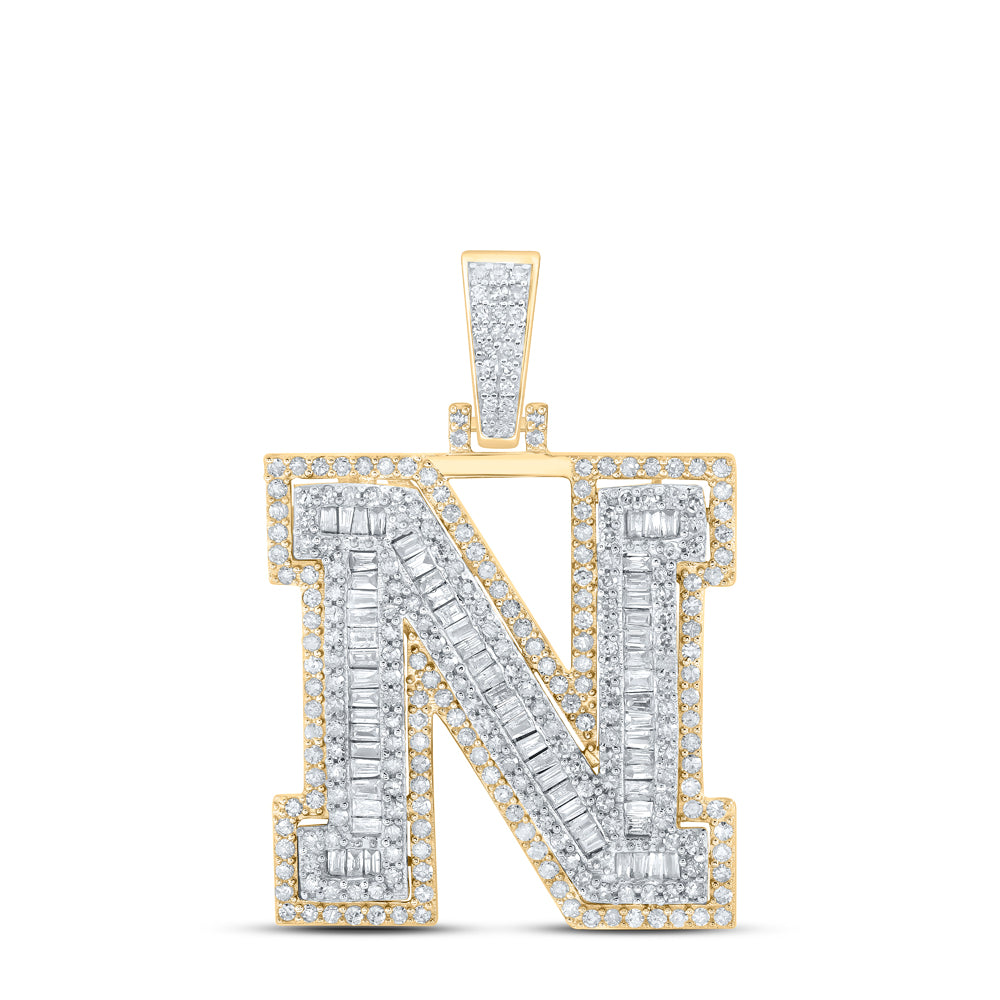 1 3/8CTW-DIA P1 INITIAL "N" MENS PENDANT