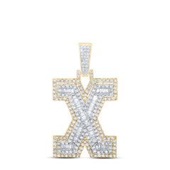 1CTW-DIA P1 INITIAL "X" MENS PENDANT
