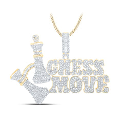 3 1/2CTW-DIA NK CHESS MOVE MENS CHARM