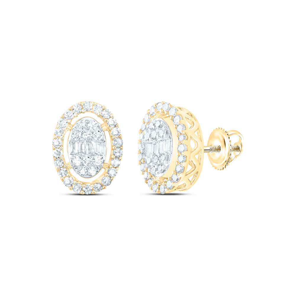 3/8CTW-DIA NK FASHION OVAL SHAPE EARRING