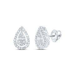 3/8CTW-DIA NK FASHION PEAR SHAPE EARRING