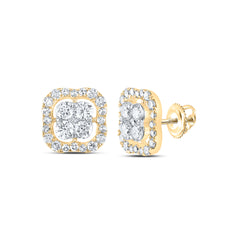 1 CTW-DIA NK CUSHION EARRING