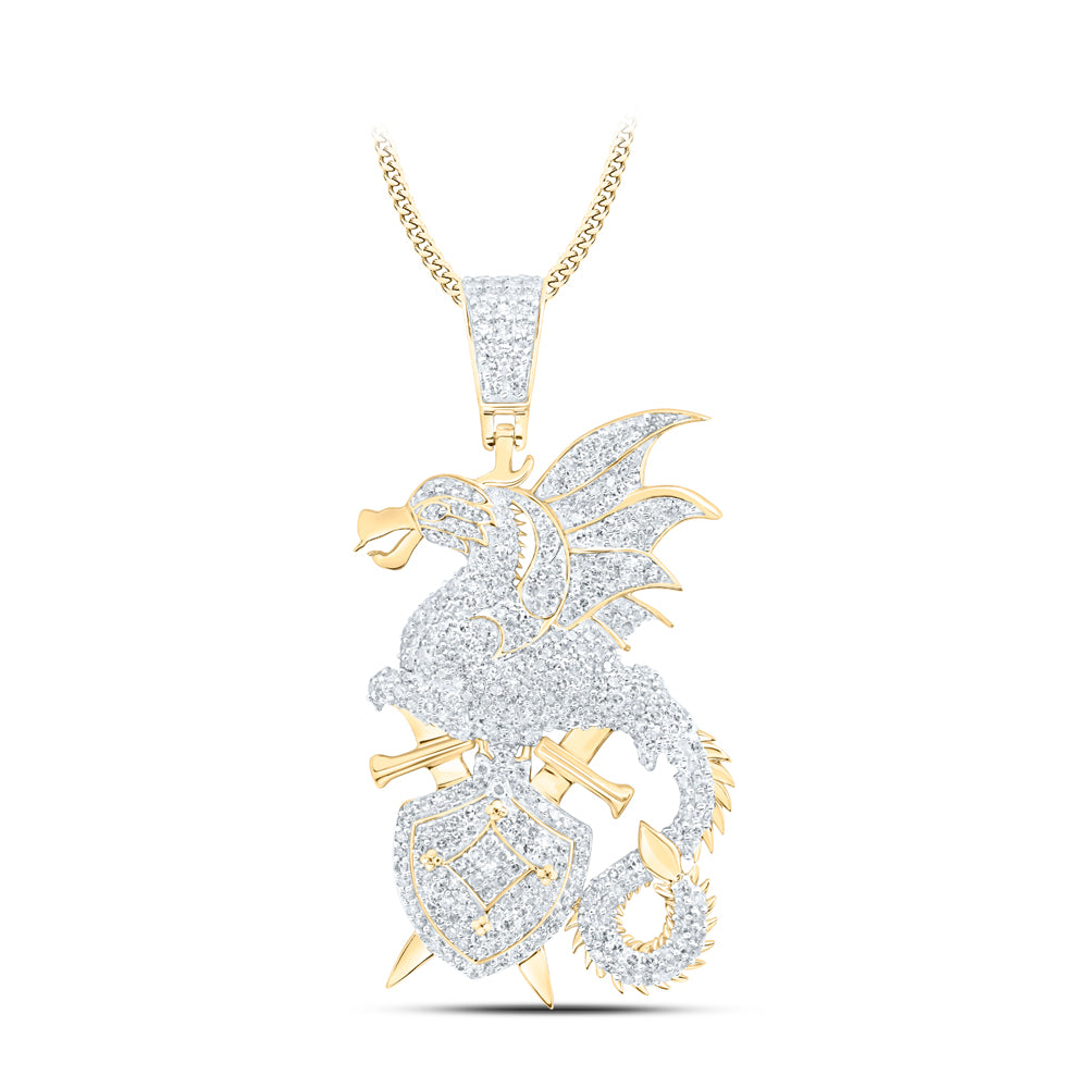 1 5/8CTW-DIA NK MENS CHARM