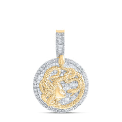 10K Yellow Gold 2 3/4 CTW-Natural Diamond Mens Charm 8.23 Gram