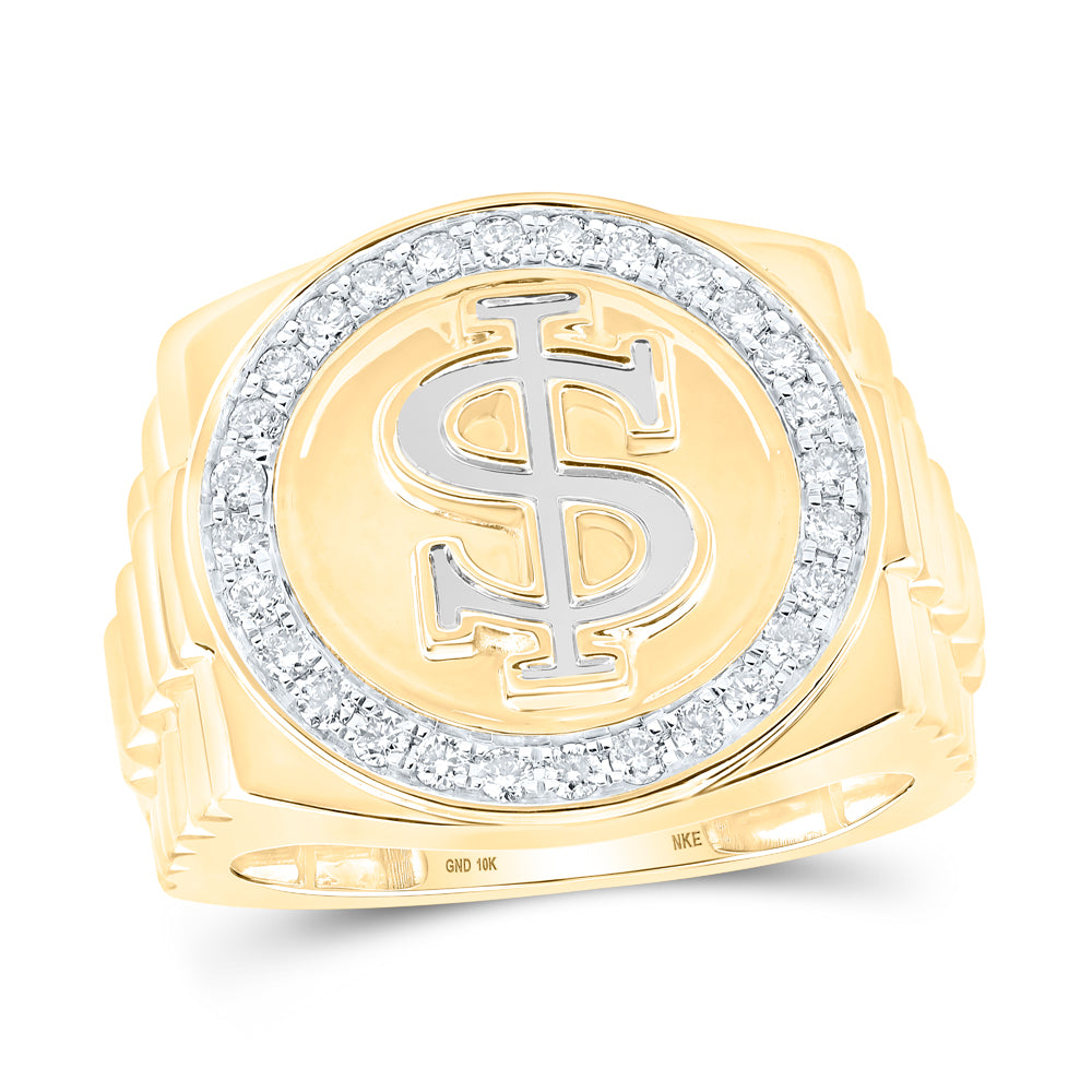 1/2CTW-DIA NK $ MENS RING