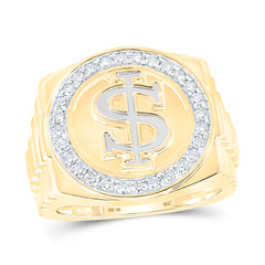 1/2CTW-DIA NK $ MENS RING