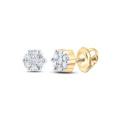 1/6CT-DIA NK FASHION FLOWER EARRING