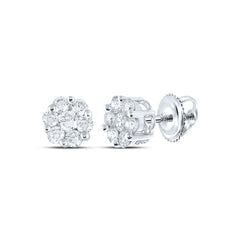 1/2CT-DIA NK FLOWER EARRING