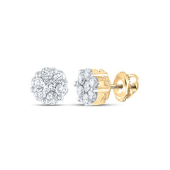 1CT-DIA NKE 2*0.14CT-CRD 12*0.06CTS FLOWER EARRING CERT