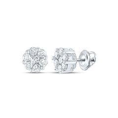1CT-DIA NKE 2*0.14CT-CRD 12*0.06CTS FLOWER EARRING CERT