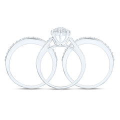 1 1/3CTW-DIA NK 1/5CT-CRD BRIDAL SET