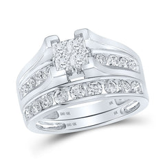 1 1/2CT-DIA NK TESSERA INVISIBLE BRIDAL SET