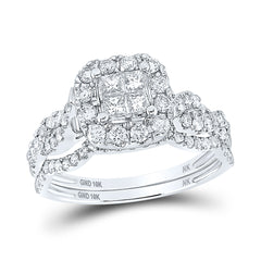 1CTW DIA NK TESSERA INVISIBLE BRIDAL SET