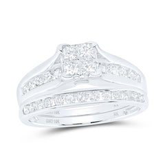 1CT-DIA NK TESSERA INVISIBLE BRIDAL SET