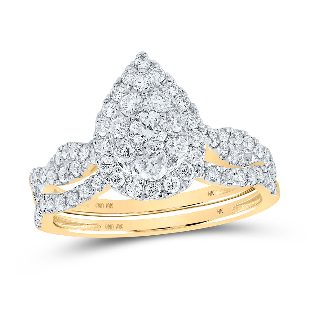 1CTW-DIA NK BRIDAL SET