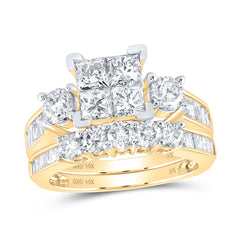 3CT-DIA NK 2x1/3(SRD) TESSERA INVISIBLE BRIDAL SET