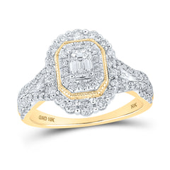 1CTW-DIA NK 1/3CT-CEMRD ENGAGEMENT DOUBLE  HALO RING