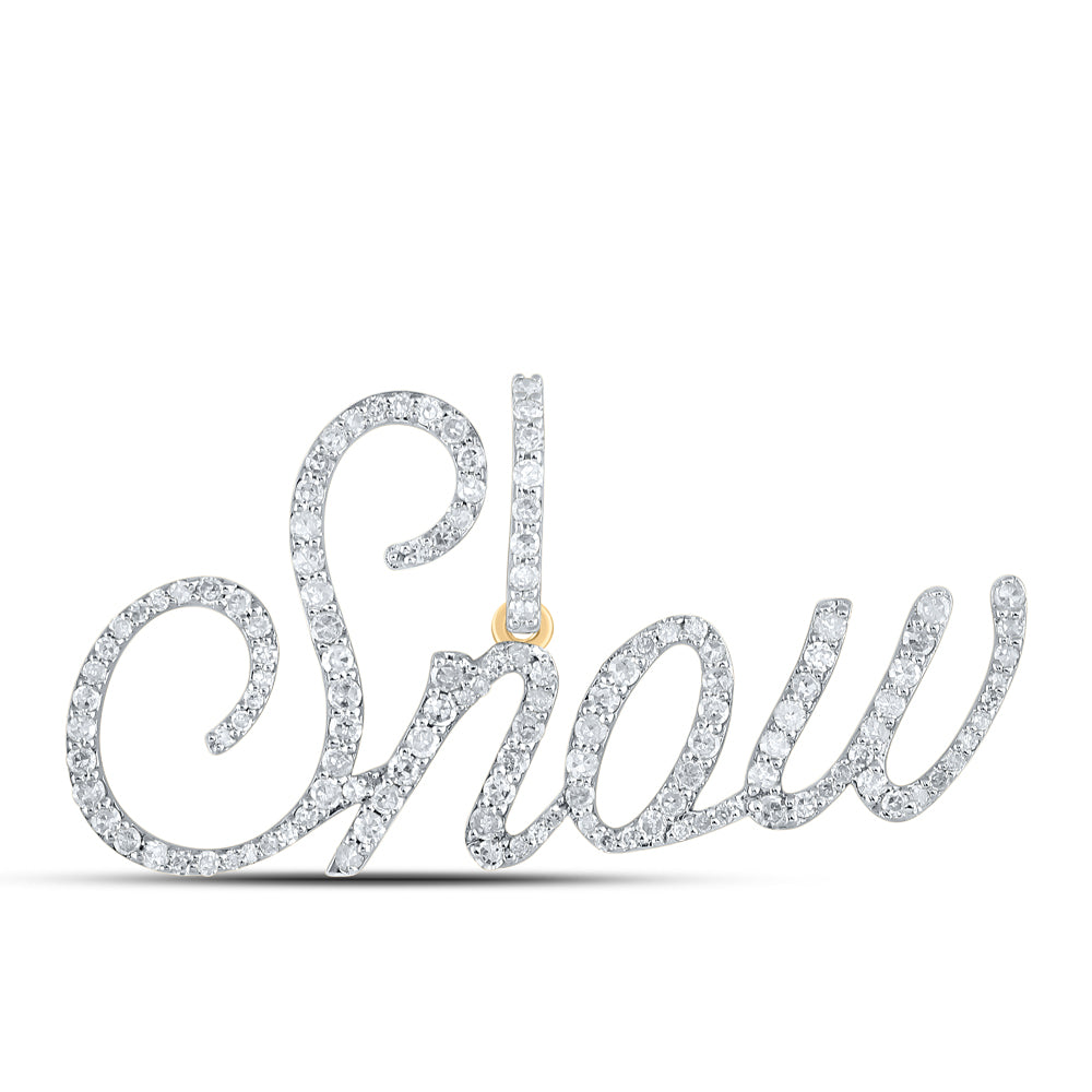 3/4CTW-DIA P1 "Snow" INITIAL PENDANT