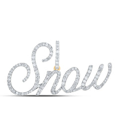 3/4CTW-DIA P1 "Snow" INITIAL PENDANT