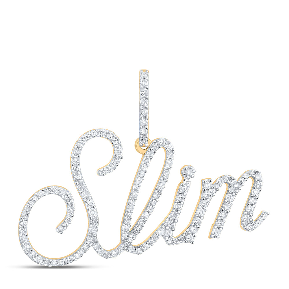3/4CTW-DIA P1 "Slim" INITIAL PENDANT