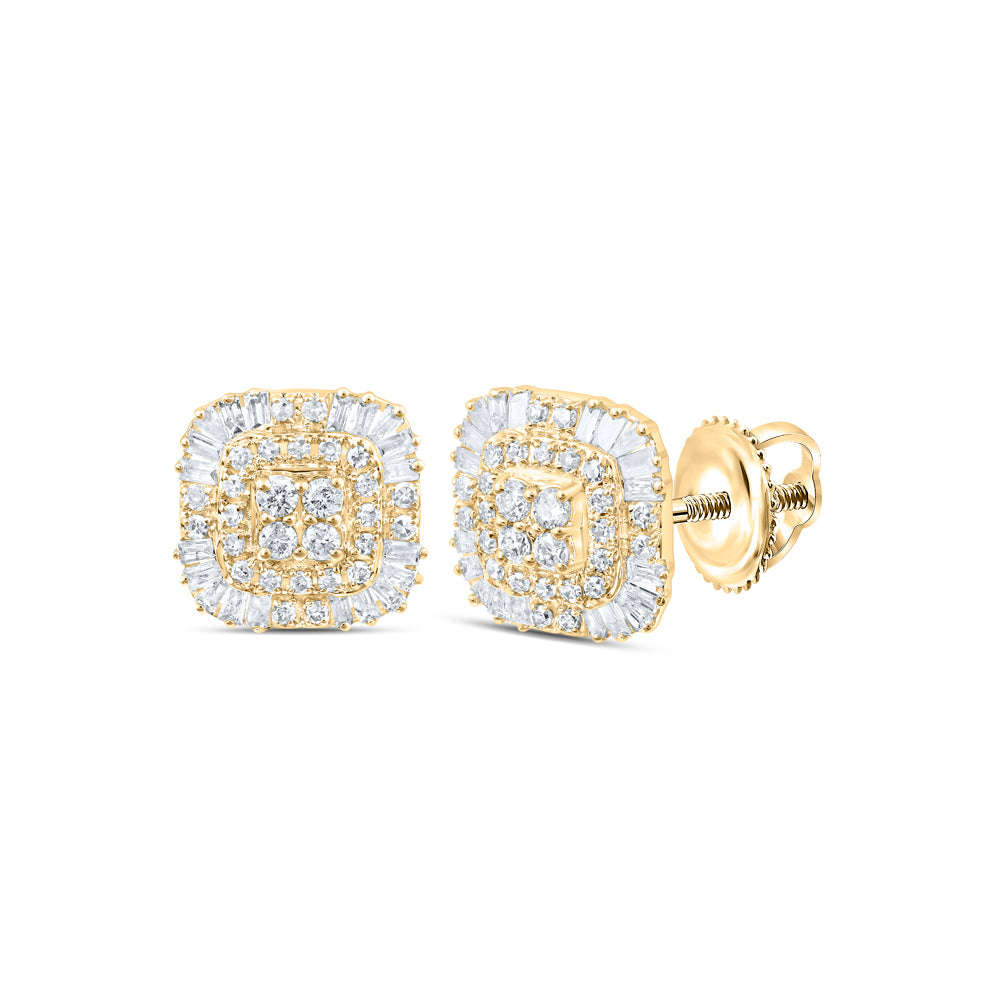 3/8CTW-DIA NK FASHION CUSHION EARRING