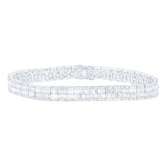 14K White Gold 6 CTW-Natural Diamond E (7.80MM) Bracelet (7 Inch ) 20.15 Gram