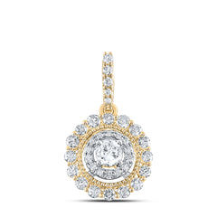 10K Yellow Gold 3/4 CTW-Natural Diamond Fashion Pendant 2.05 Gram