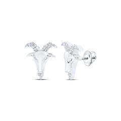 1/10CTW-DIA NK GOAT EARRING