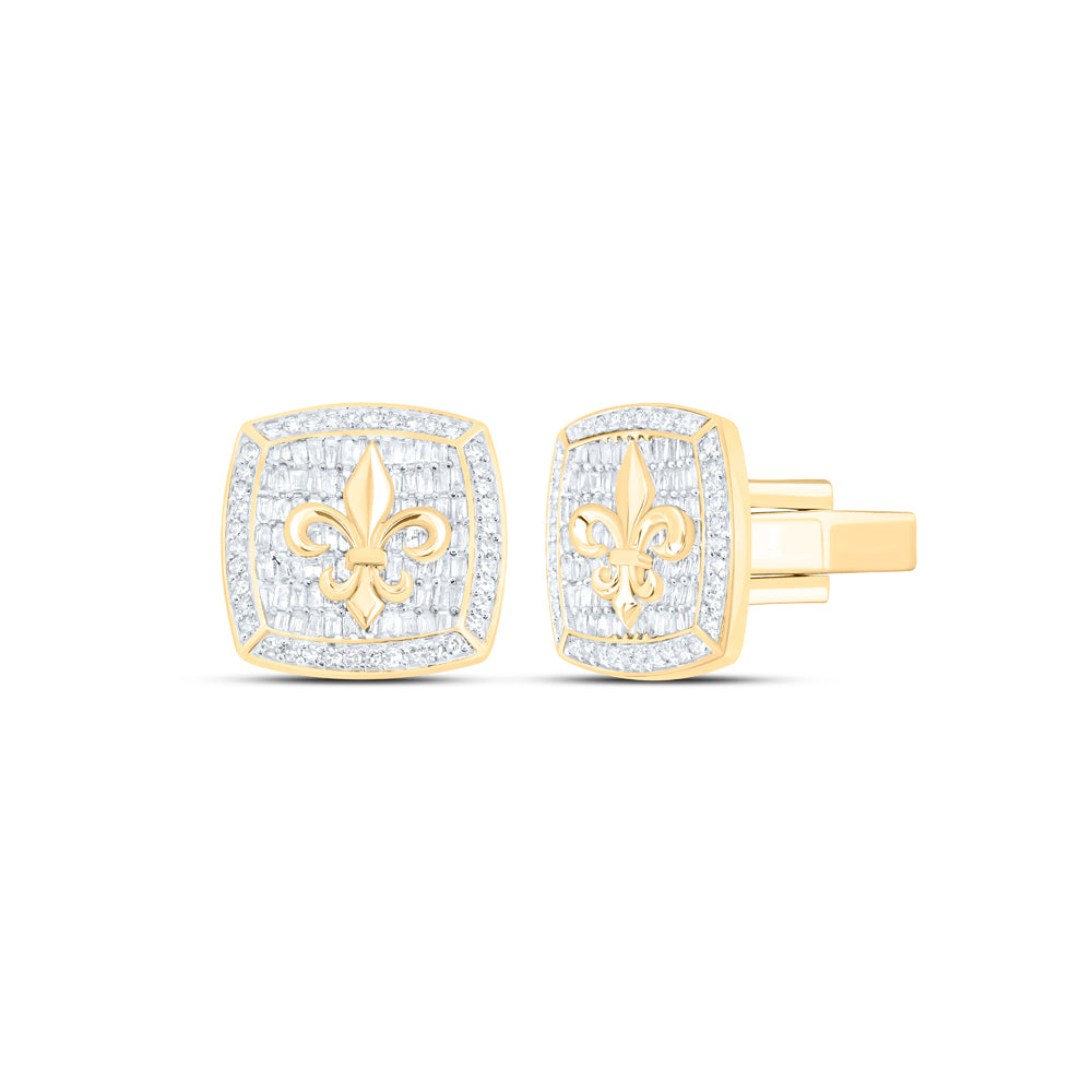 1 1/4CTW-DIA NK CUSHION CUFF LINK