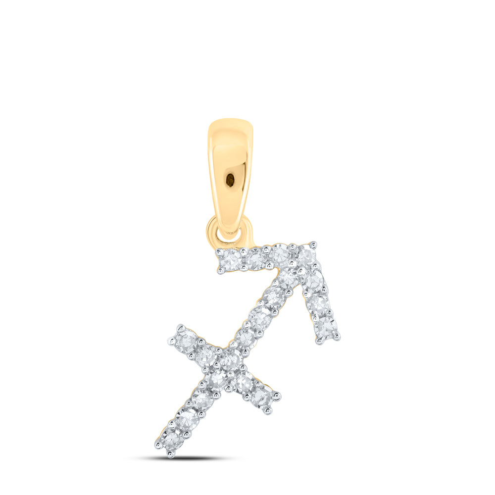1/6CTW-DIA NK ZODIAC SIGN OF SAGITTARIOUS PENDANT