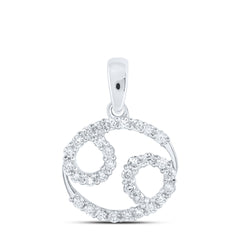 1/3CTW-DIA NK ZODIAC SIGN OF CANCER PENDANT